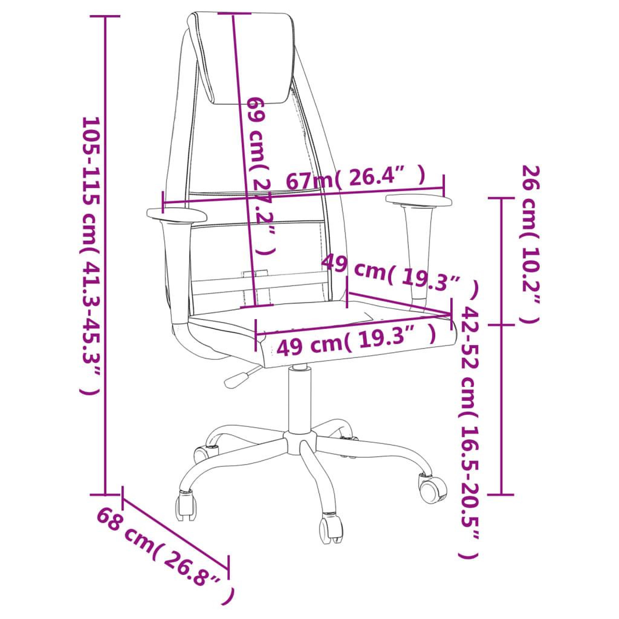 Voir la diapositive 6 : VIDAXL Chaise de bureau reglable en hauteur noir
