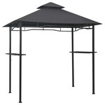 VIDAXL Belvedere de barbecue 240x150x255 cm Anthracite Acier