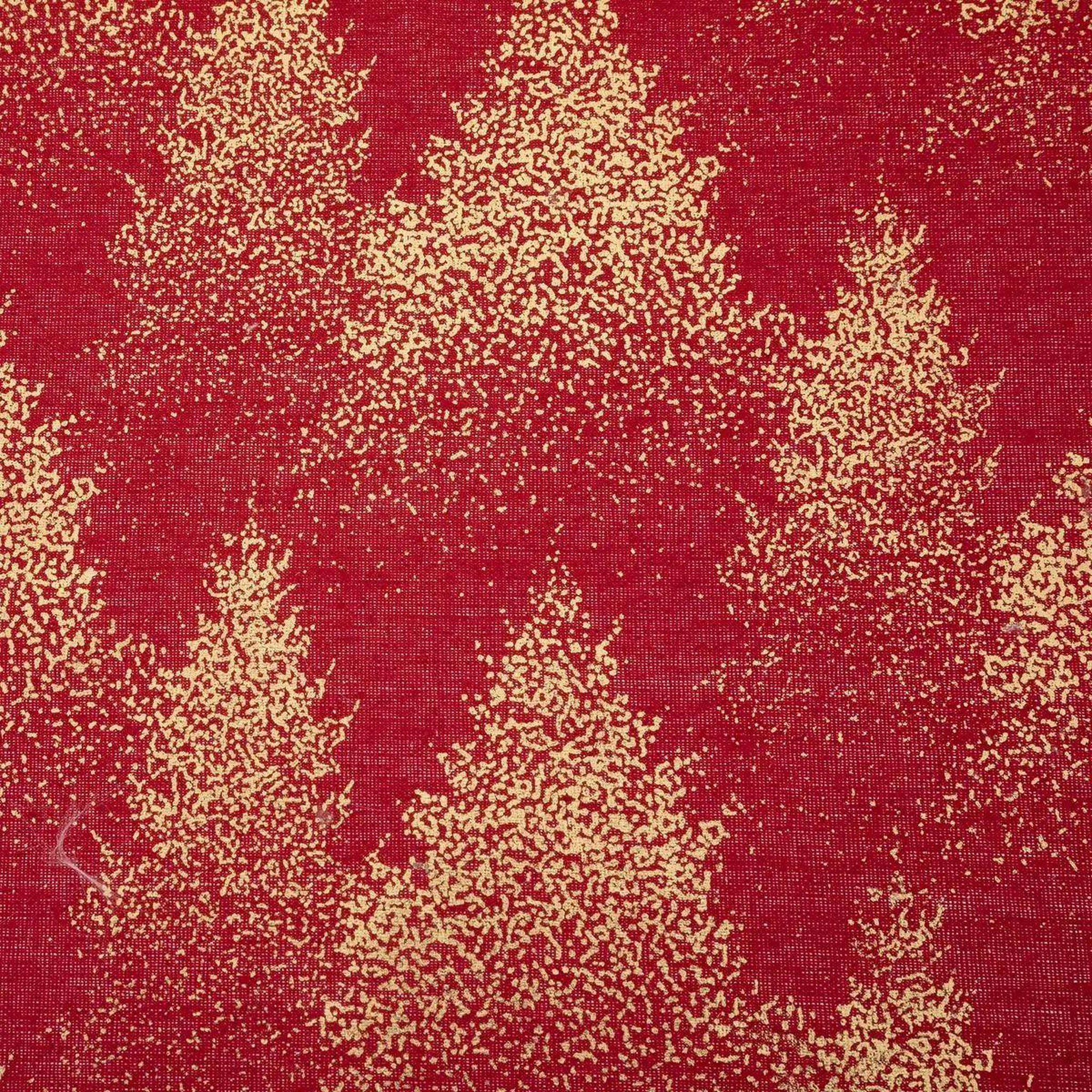Voir la diapositive 2 : ATMOSPHERA Chemin de table  sapin paillettes  28x300cm rouge