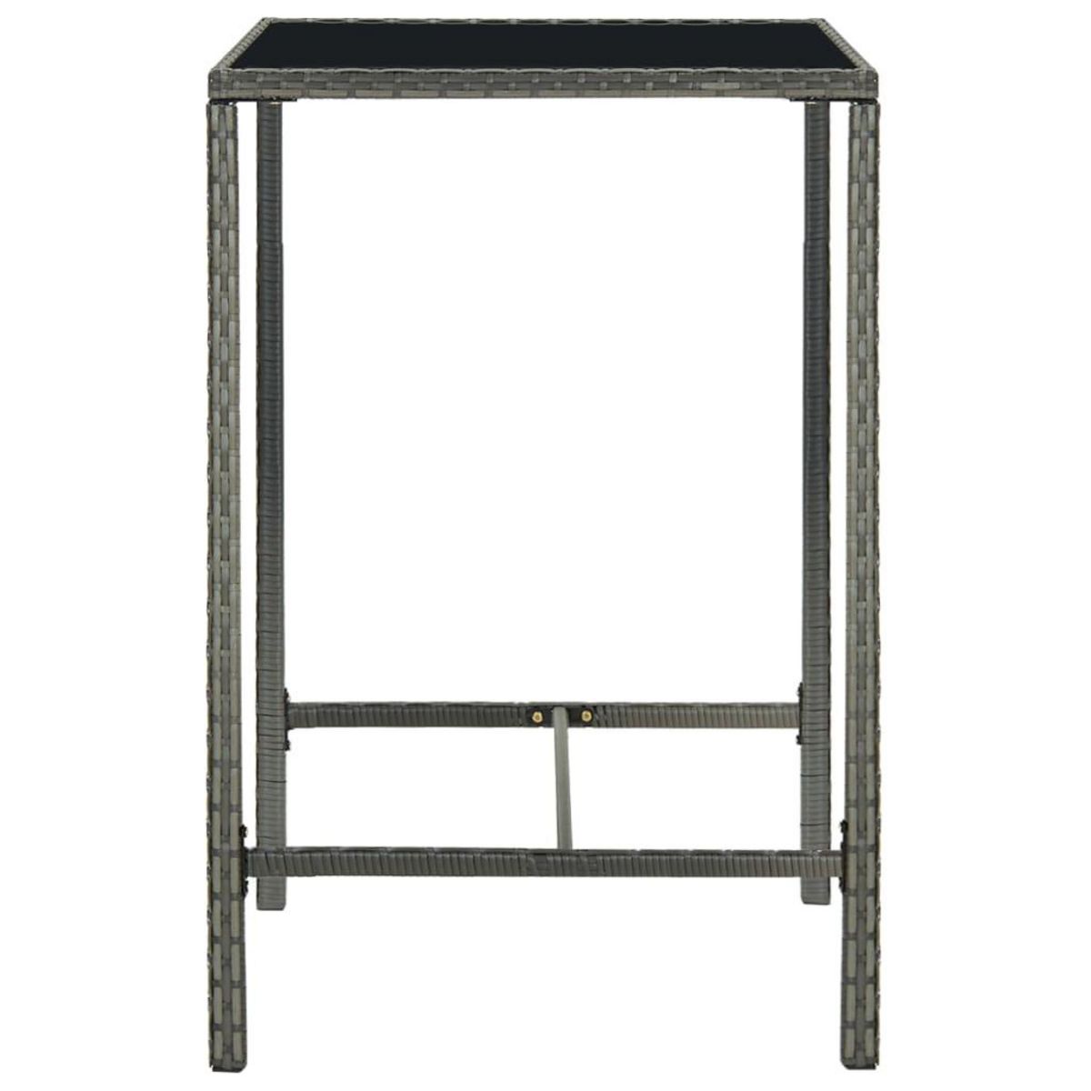 VIDAXL Ensemble de bar de jardin 5 pcs Resine tressee Gris