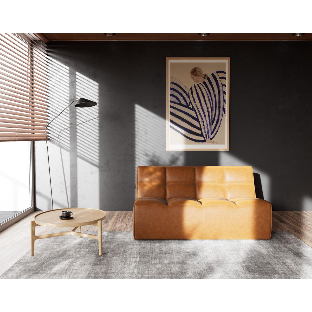 LISA DESIGN Alya - canapé 2 places en simili