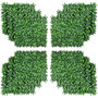 Voir la diapositive 1 : OUTSUNNY Haie artificielle feuilles de laurier - treillis extensible - brise-vue canisse végétale feuillage réaliste 12 panneaux 50L x 50l cm PE vert