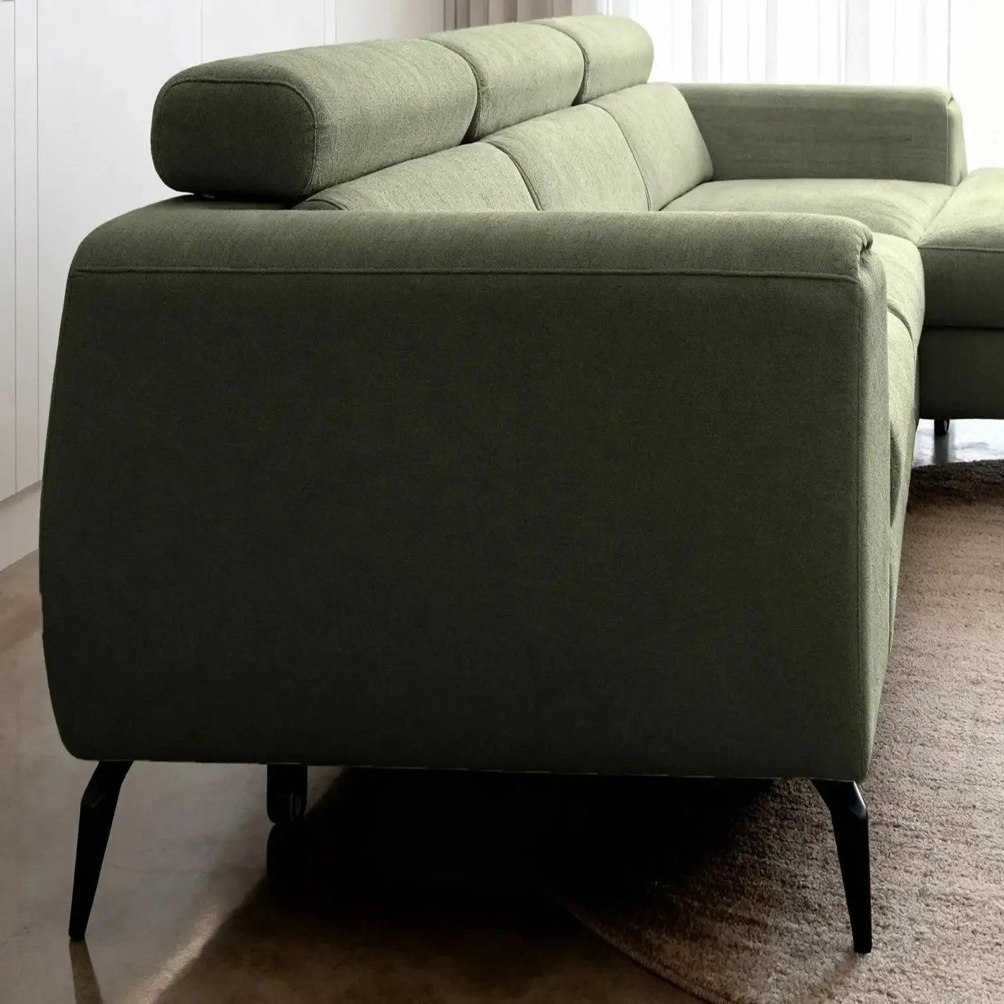 Voir la diapositive 5 : CASANOVA PARIS Clovis - canapé d'angle convertible tissu chiné