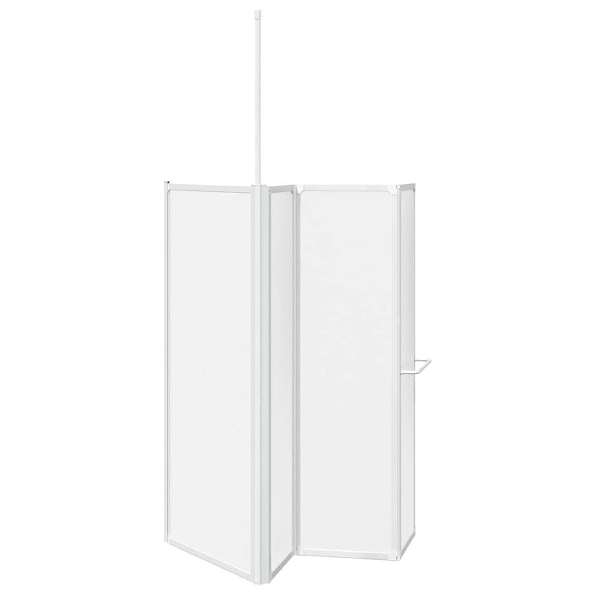 VIDAXL Pare baignoire en L 70x120x137 cm 4 panneaux pliables