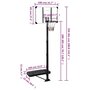 Voir la diapositive 6 : VIDAXL Support de basket-ball Transparent 256-361 cm Polycarbonate