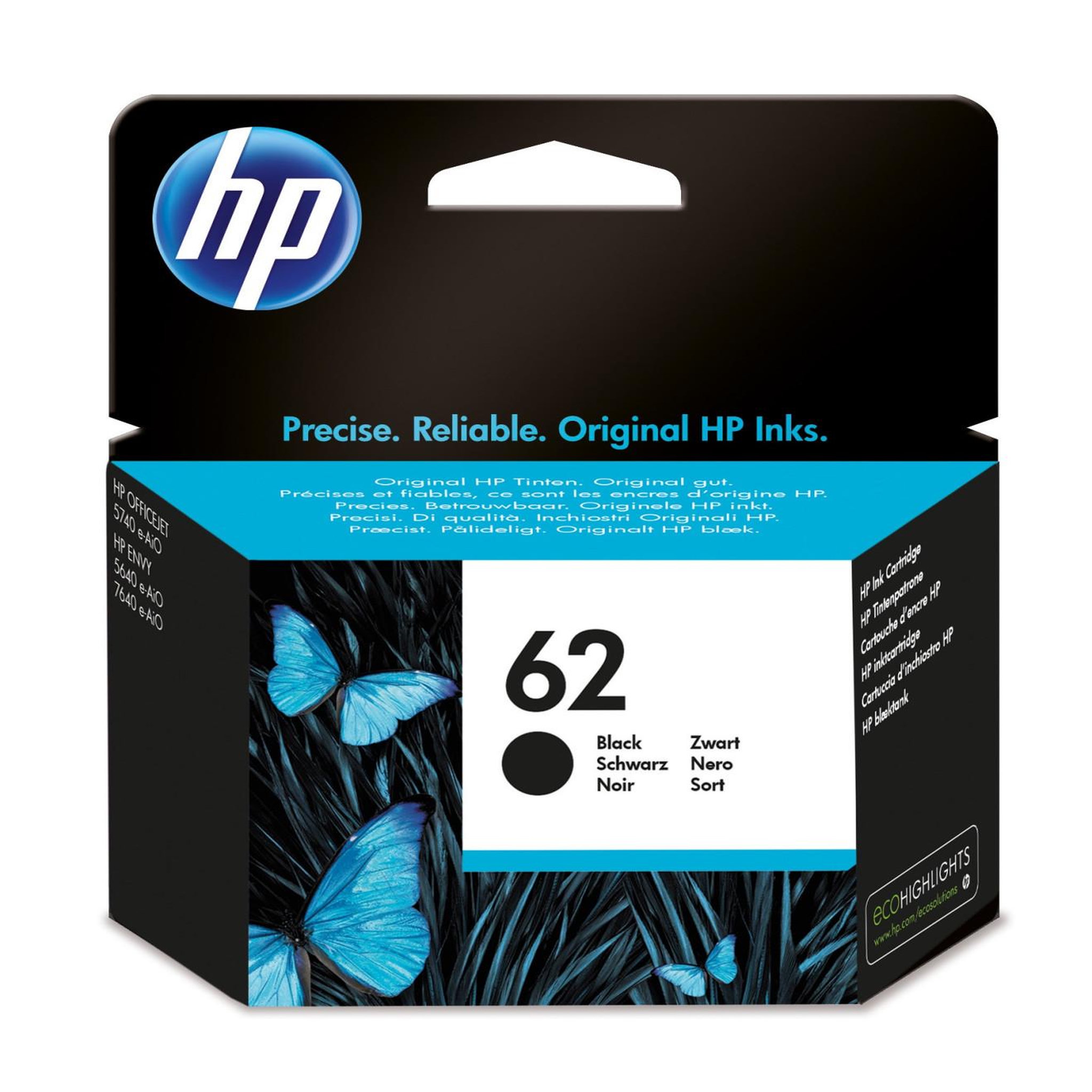 Voir la diapositive 2 : HP Hp 62 cartouche d'encre noire authentique