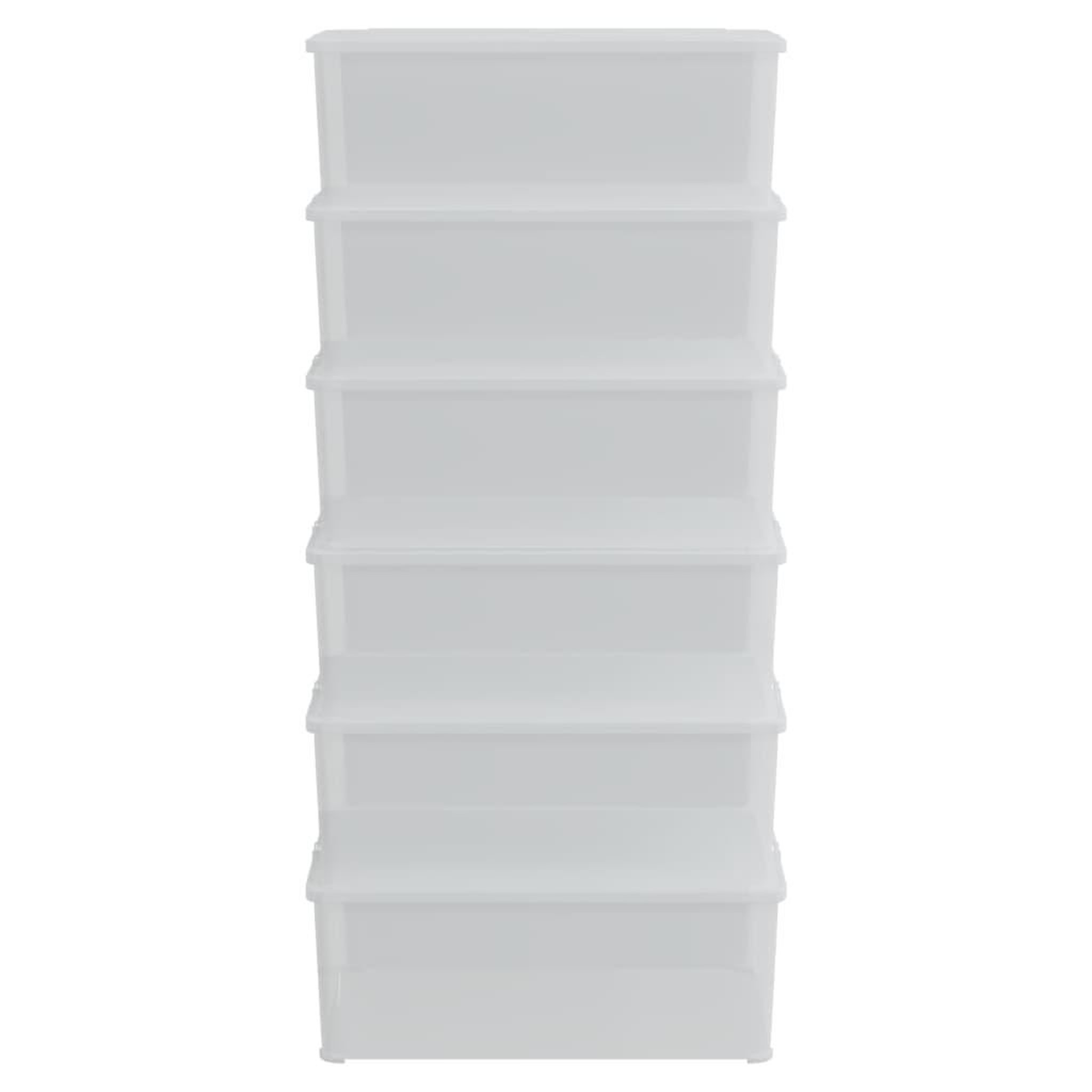 Voir la diapositive 3 : VIDAXL Boîtes de rangement en plastique 6 pcs 10 L empilables