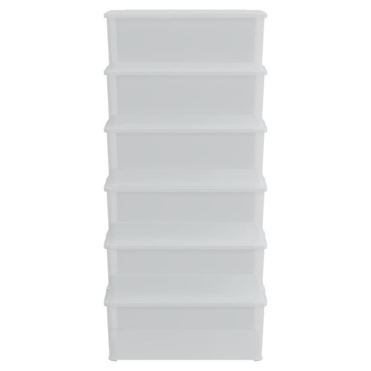 VIDAXL Boîtes de rangement en plastique 6 pcs 10 L empilables