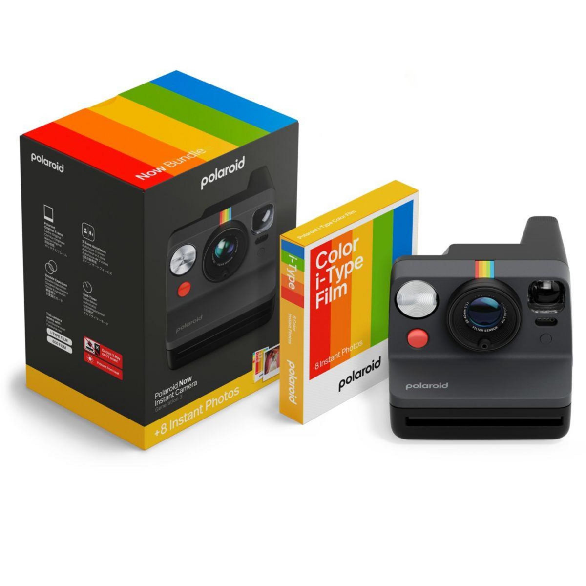 POLAROID Appareil photo Instantané Now Generation 3 Black + 8 Film
