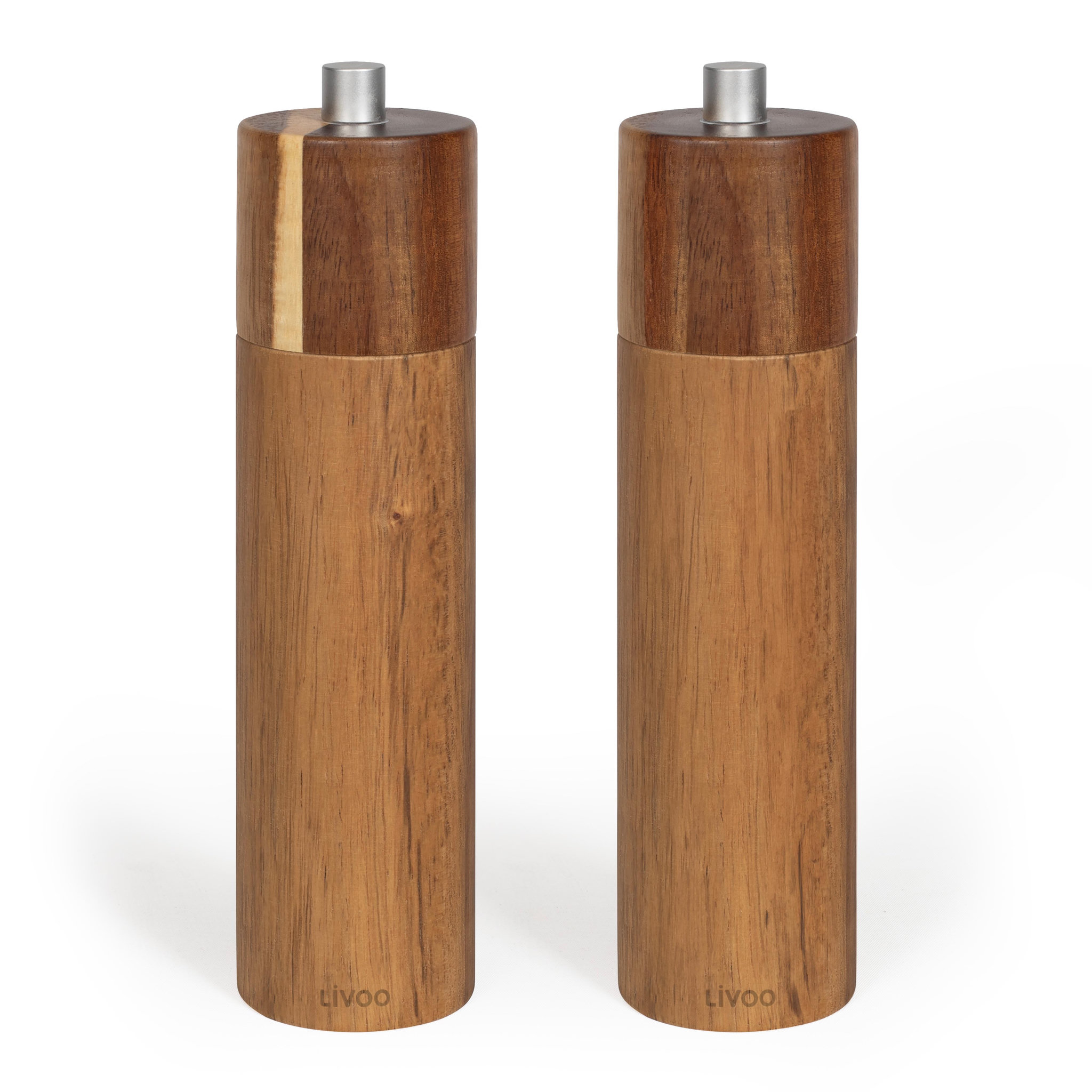 LIVOO Set de 2 moulins sel et poivre manuels - men425