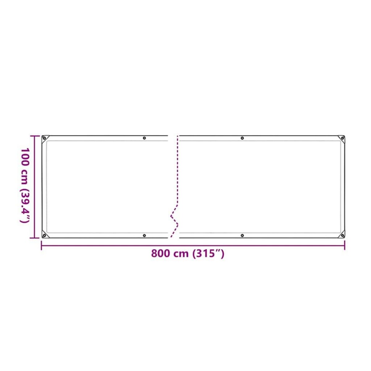 VIDAXL Housse de protection plantes avec œillets 1x8 m polyethylene