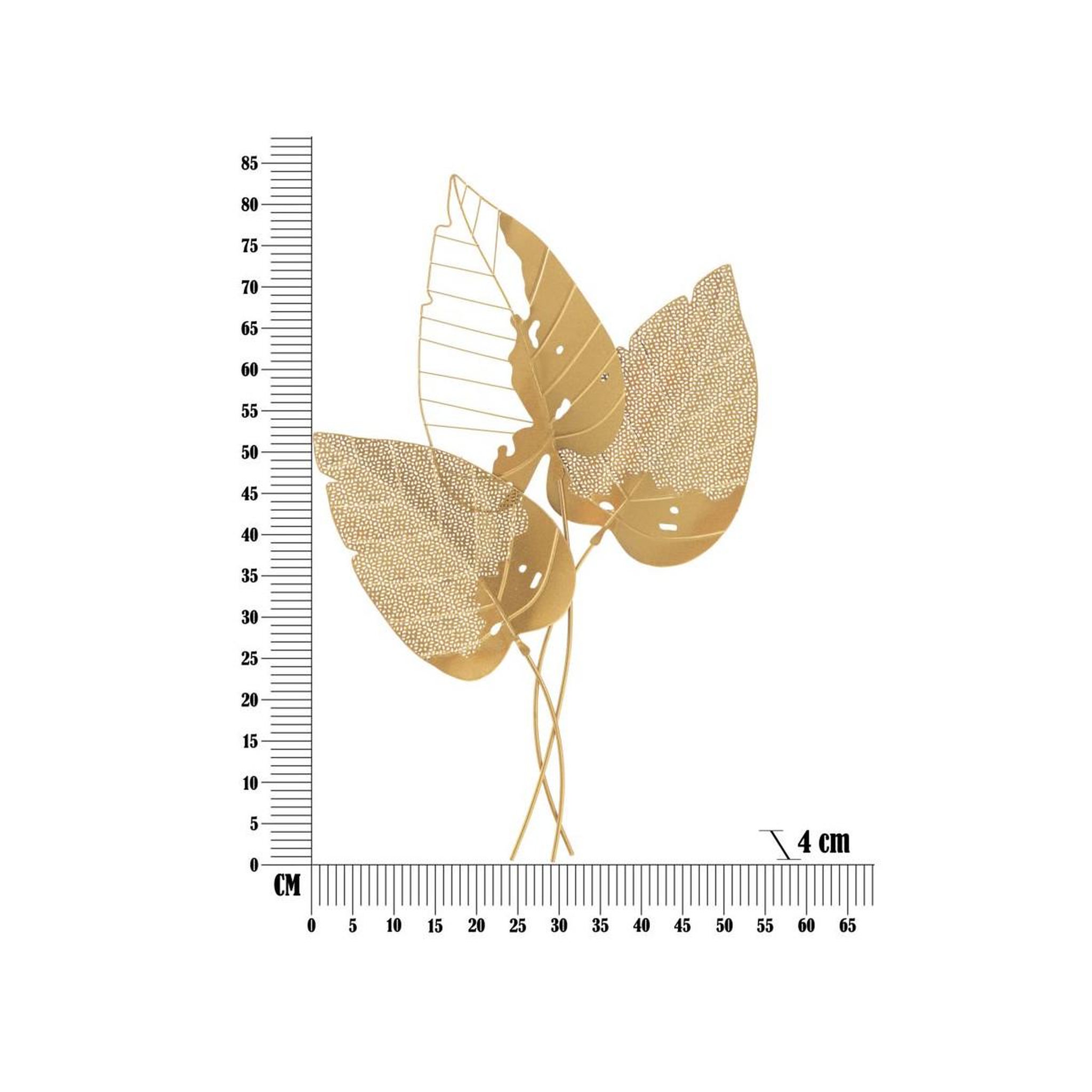 Voir la diapositive 6 : Paris Prix Décoration murale en métal  autumn leaf  84cm or