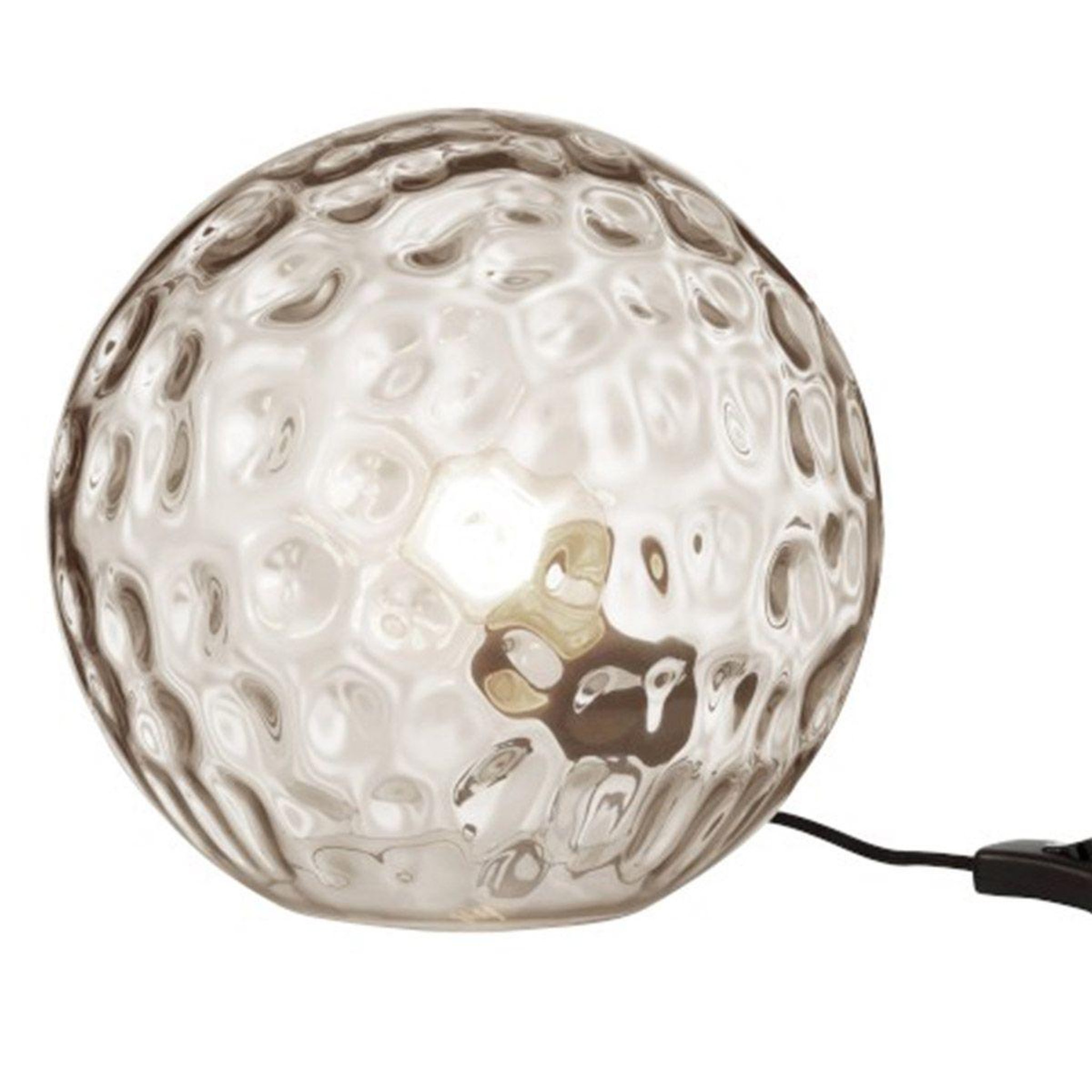 Voir la diapositive 3 : J-LINE Lampe à poser en verre design  bollie  25cm gris