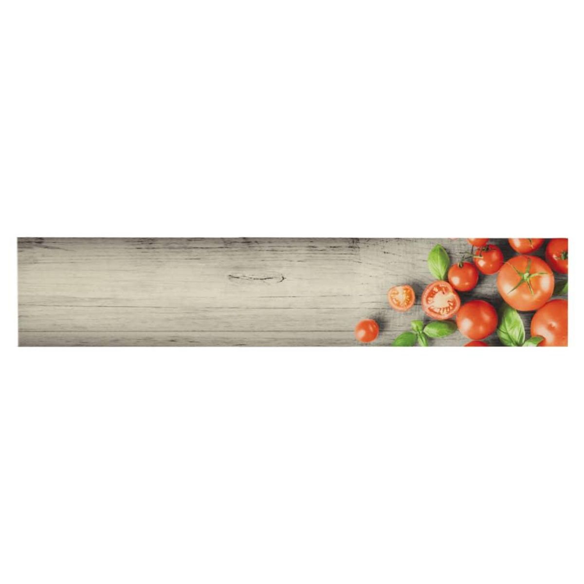 VIDAXL Tapis de cuisine lavable impression de tomates 60x300cm velours