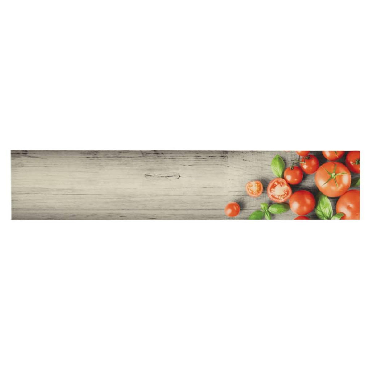 VIDAXL Tapis de cuisine lavable impression de tomates 60x300cm velours