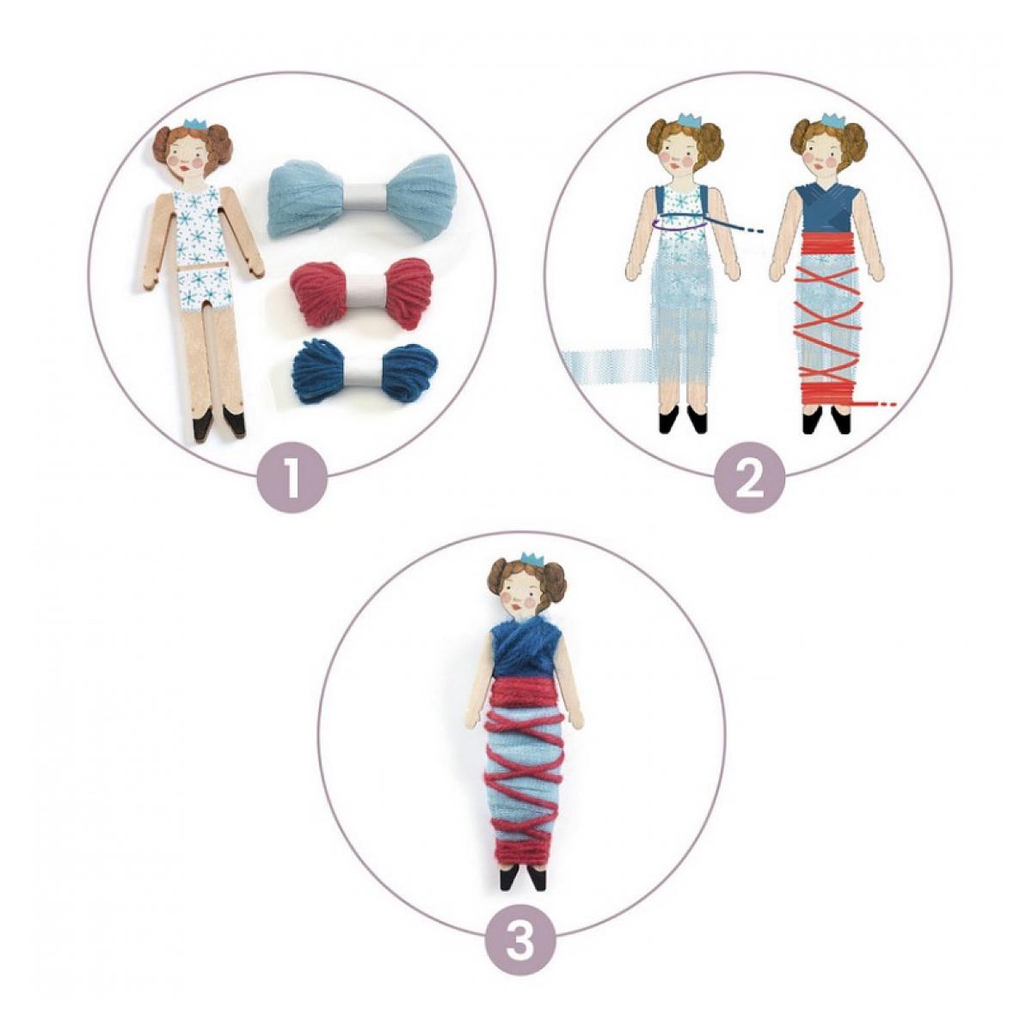Voir la diapositive 3 : Djeco DIY Poupee Tracas Sweet night