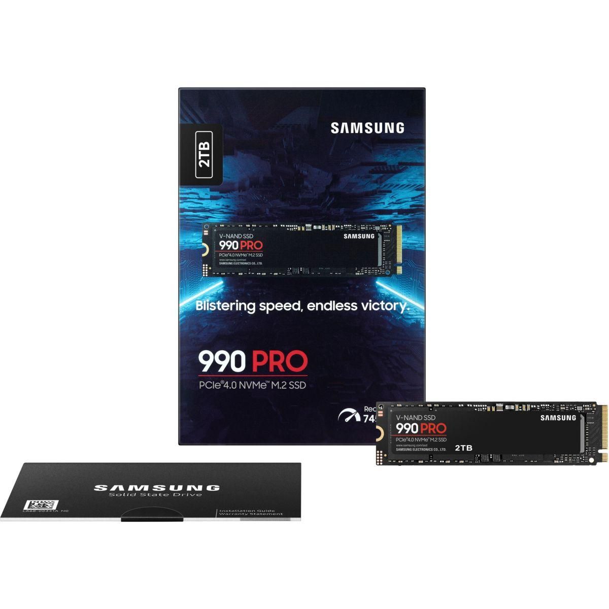 Samsung Disque dur SSD interne 2To 990 Pro PCIe 4.0 NVMe M.2