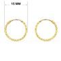 Voir la diapositive 2 : L'ATELIER D'AZUR Boucles d'Oreilles Créoles Or 18 Carats 750/000 Jaune - Torsadées