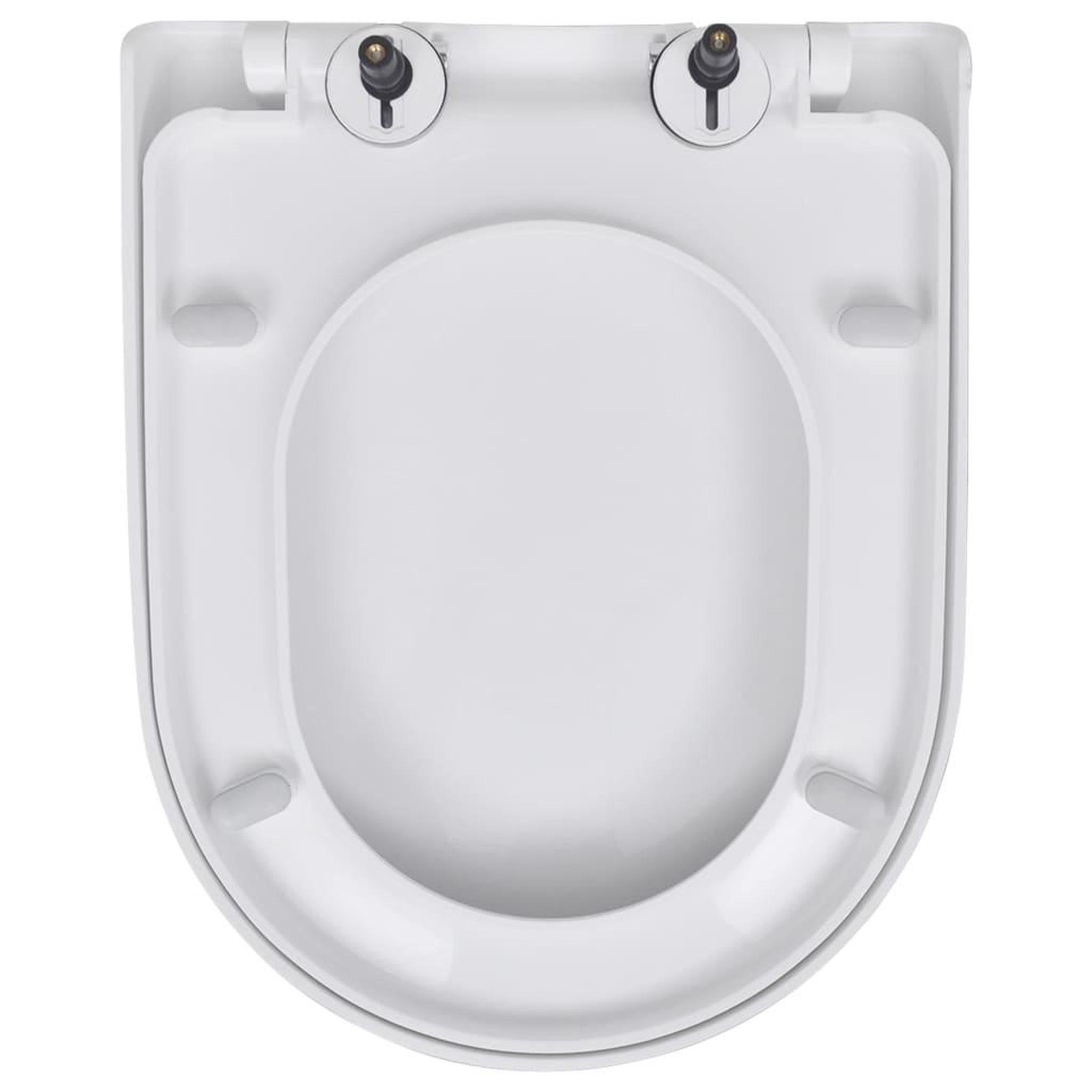 Voir la diapositive 5 : VIDAXL Abattant wc avec frein de chute 2 pcs plastique blanc