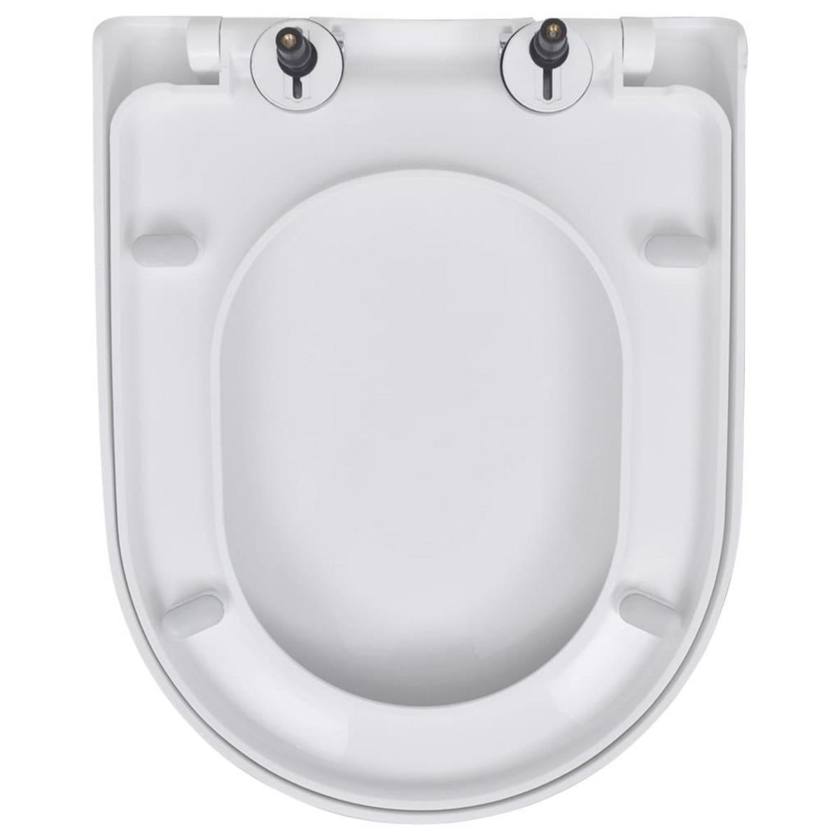 VIDAXL Abattant WC avec frein de chute 2 pcs Plastique Blanc