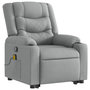 Voir la diapositive 4 : VIDAXL Fauteuil de massage inclinable Gris clair Tissu