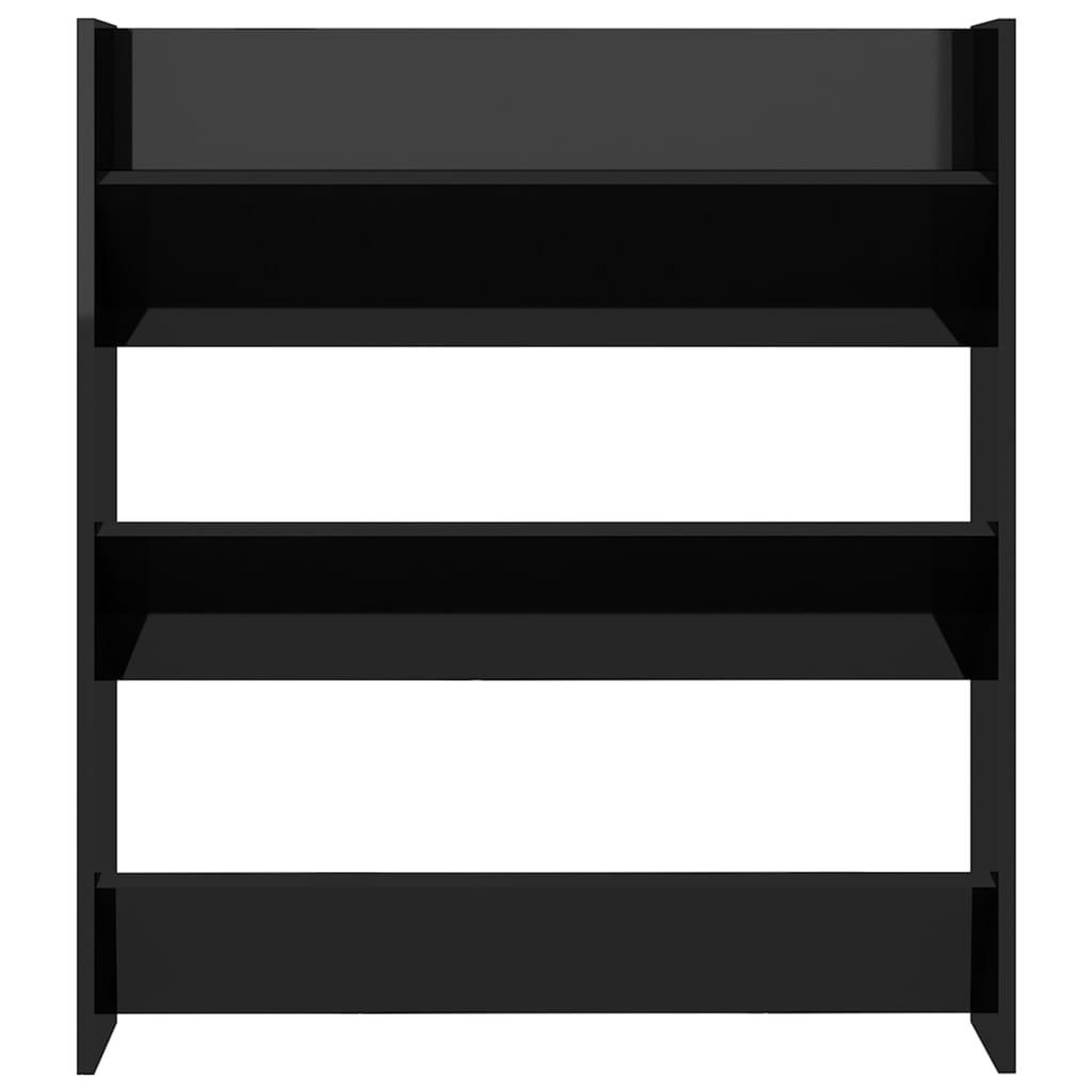 Voir la diapositive 4 : VIDAXL Armoire a chaussures murale noir brillant bois d'ingenierie
