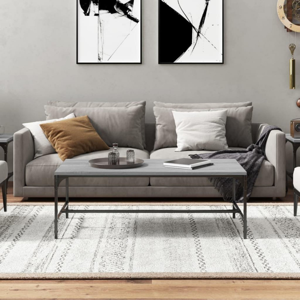 VIDAXL Table basse Sonoma gris 100x50x35 cm Bois d'ingenierie