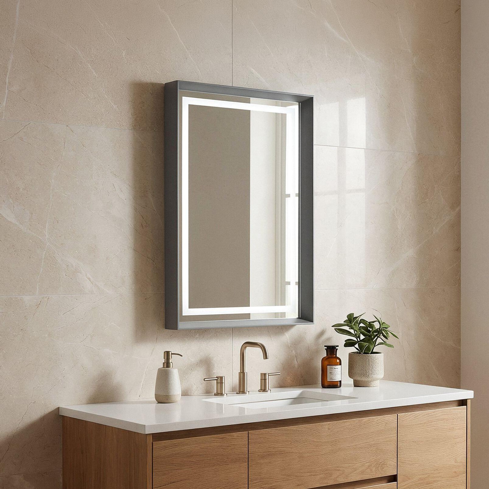 Voir la diapositive 2 : Habitat et Jardin Miroir Décoratif en Bois  Craft 60 x 90 v2  - 60 x 10 x 90 cm - Matte Grey