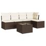 Voir la diapositive 2 : VIDAXL Salon de jardin avec coussins 6 pcs marron resine tressee