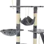 VIDAXL Arbre a chat et griffoirs 230-250 cm Empreintes de pattes Gris