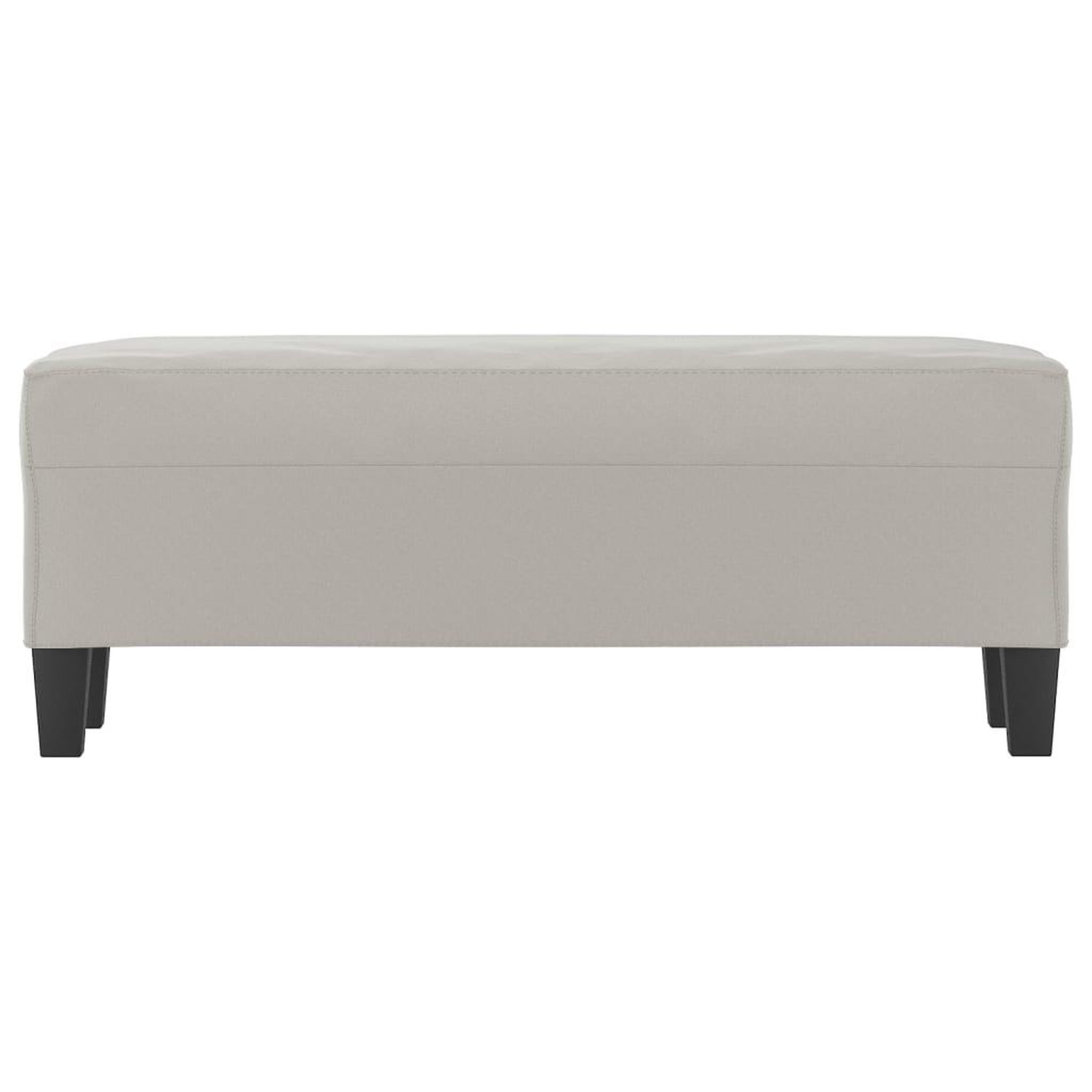 Voir la diapositive 3 : VIDAXL Banc Gris clair 100x35x41 cm Tissu microfibre
