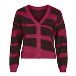 Vila Gilet Rose/ Femme Vila Jacquard. Coloris disponibles : Noir