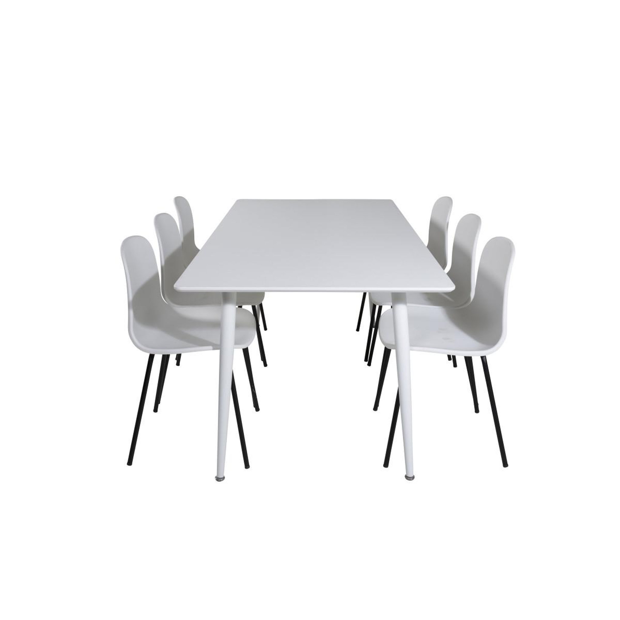 Voir la diapositive 2 : Paris Prix Ensemble table à manger & 6 chaises  polar & artic  180cm blanc