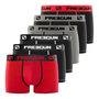 Voir la diapositive 1 : FREEGUN Lot de 6 Boxers coton homme Uni