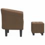 Voir la diapositive 4 : VIDAXL Chaise cabriolet avec repose pied marron tissu