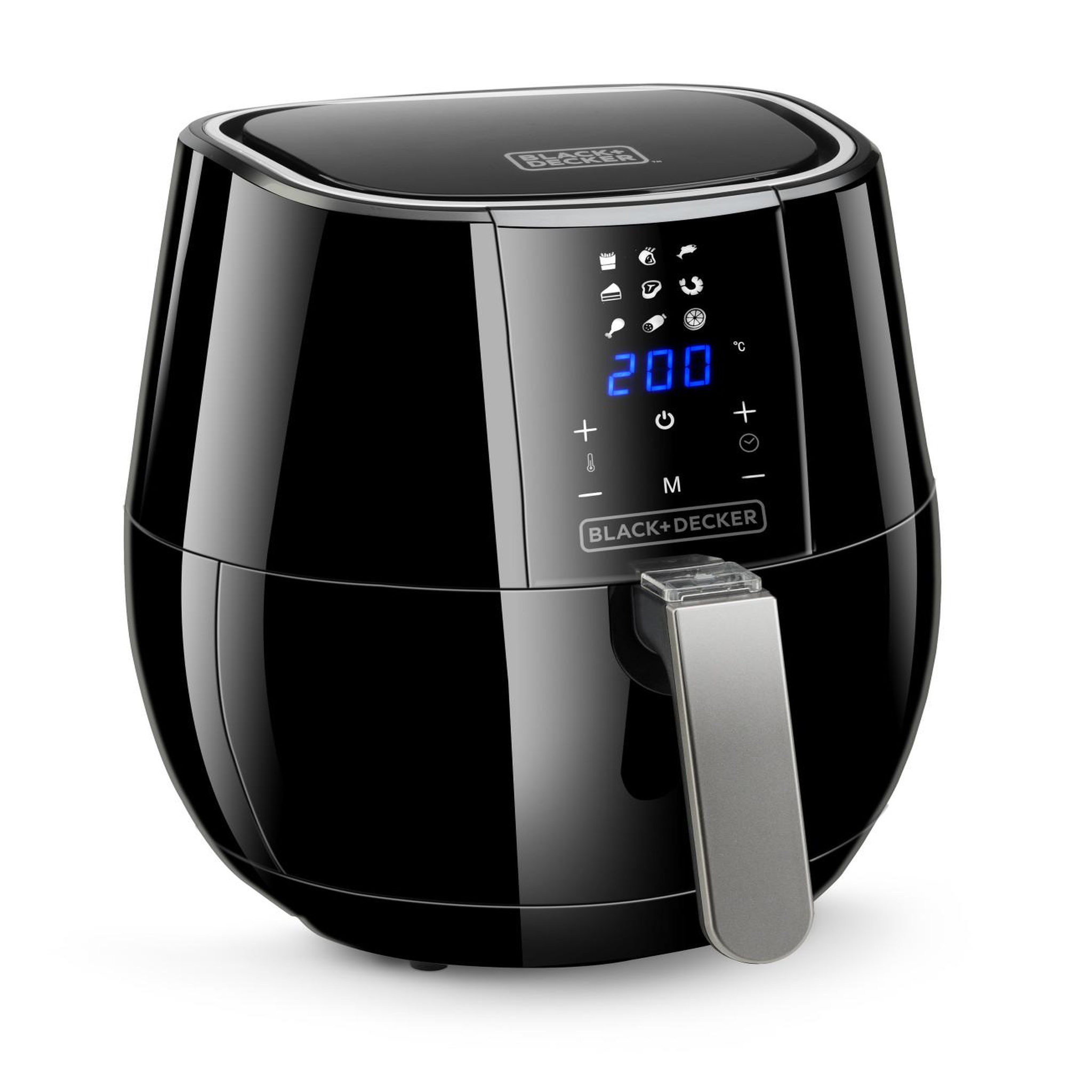Voir la diapositive 2 : BLACK ET DECKER Friteuse à air sans huile numérique Black and Decker BXAF3500E autonome noire