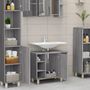 Voir la diapositive 3 : VIDAXL Armoire de bain Sonoma gris 60x32x53,5 cm Bois d'ingenierie