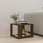 Voir la diapositive 3 : VIDAXL Table basse Chene marron 40x40x30 cm Bois d'ingenierie