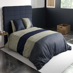 ATELIER DU COTON Parure Housse De Couette 100% Coton 57fils Crepuscule. Coloris disponibles : Multicolore