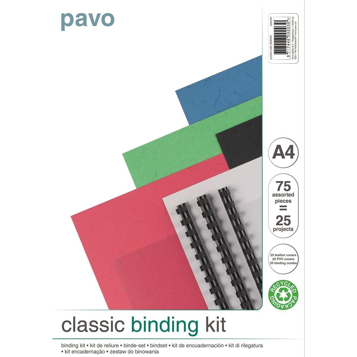 PAVO Kit de reliure pour 25 dossiers