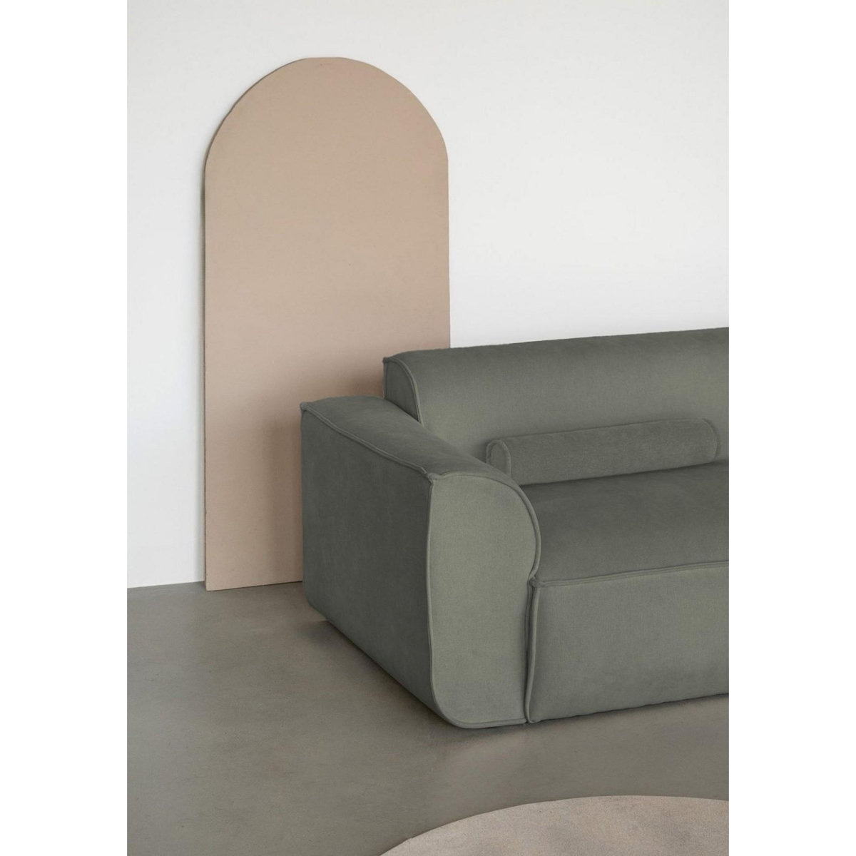 BEST MOBILIER Felix - canapé modulable d'angle droit 5 places en tissu texturé