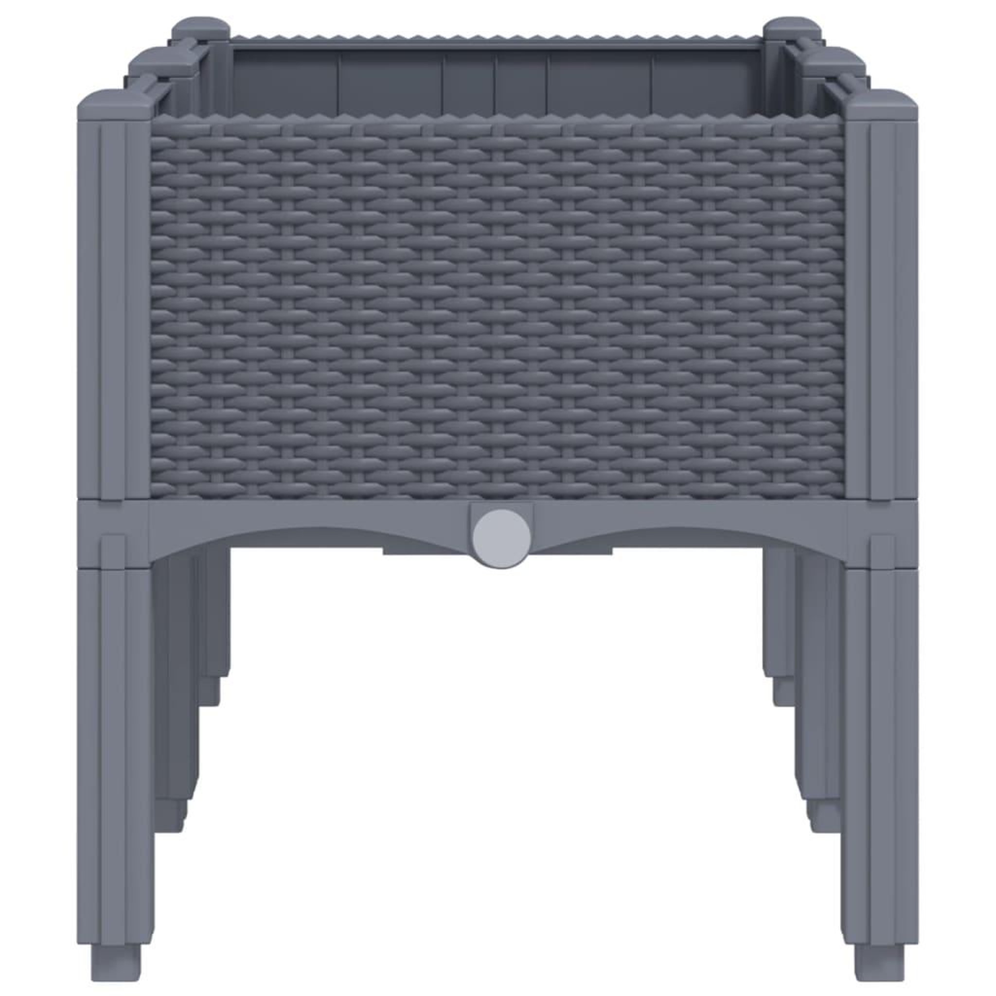 Voir la diapositive 4 : VIDAXL Jardiniere avec pieds bleu gris 80x40x42 cm PP