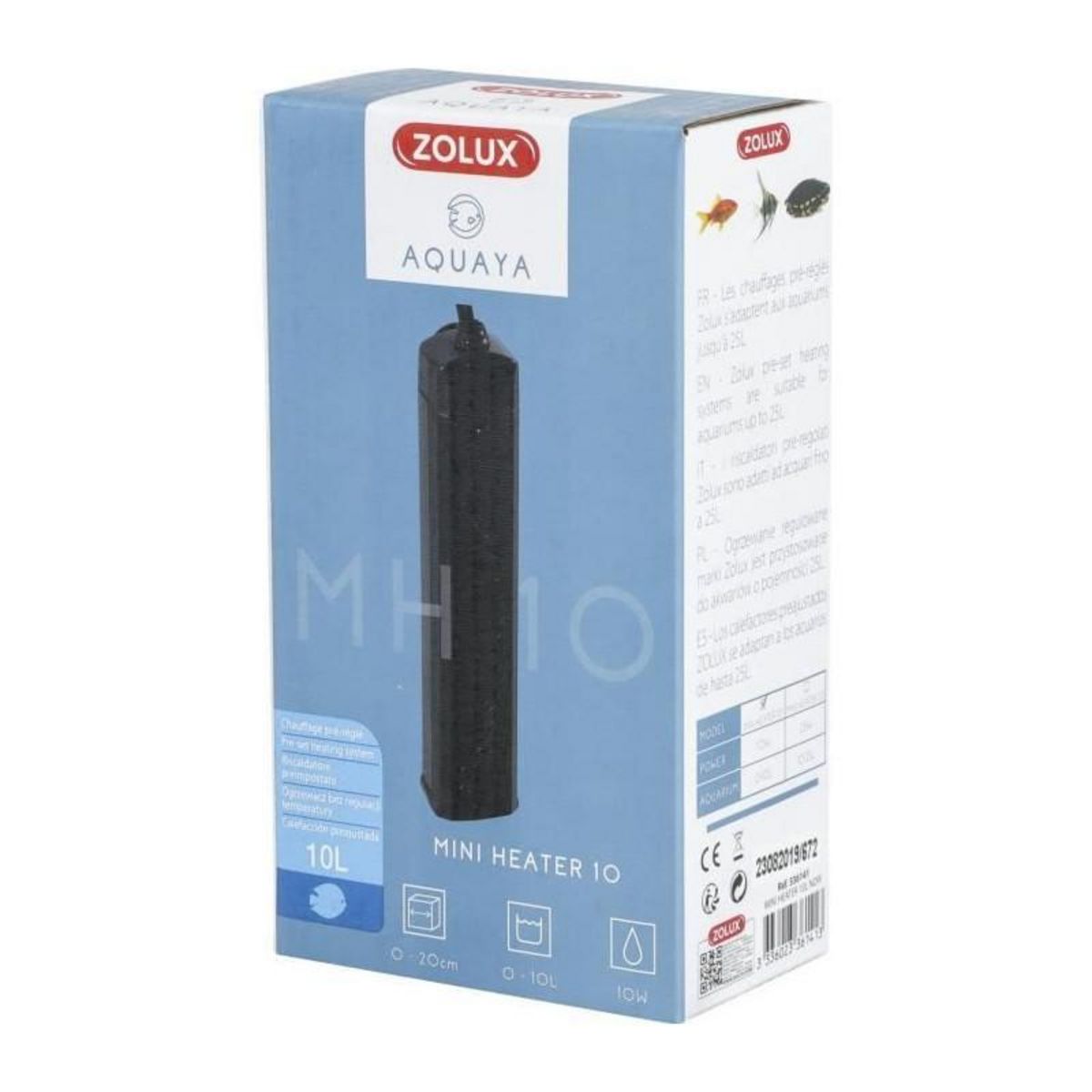 Zolux Mini chauffage - Zolux - Pour aquarium jusqu'a 10 L - Température constante 25°C - 10W - Noir