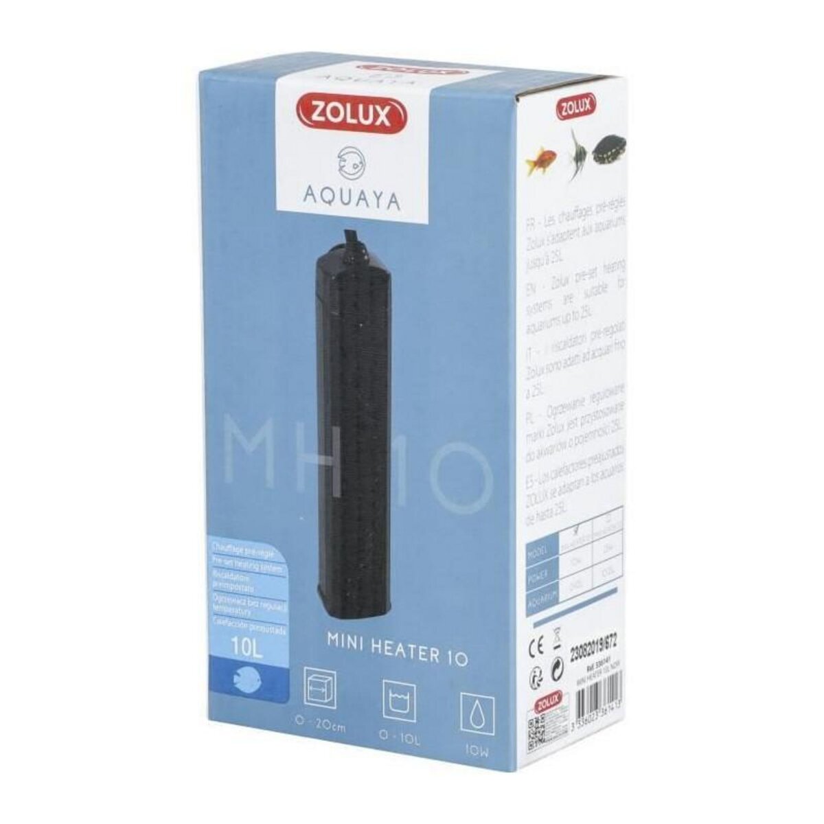 Zolux Mini chauffage - Zolux - Pour aquarium jusqu'a 10 L - Température constante 25°C - 10W - Noir