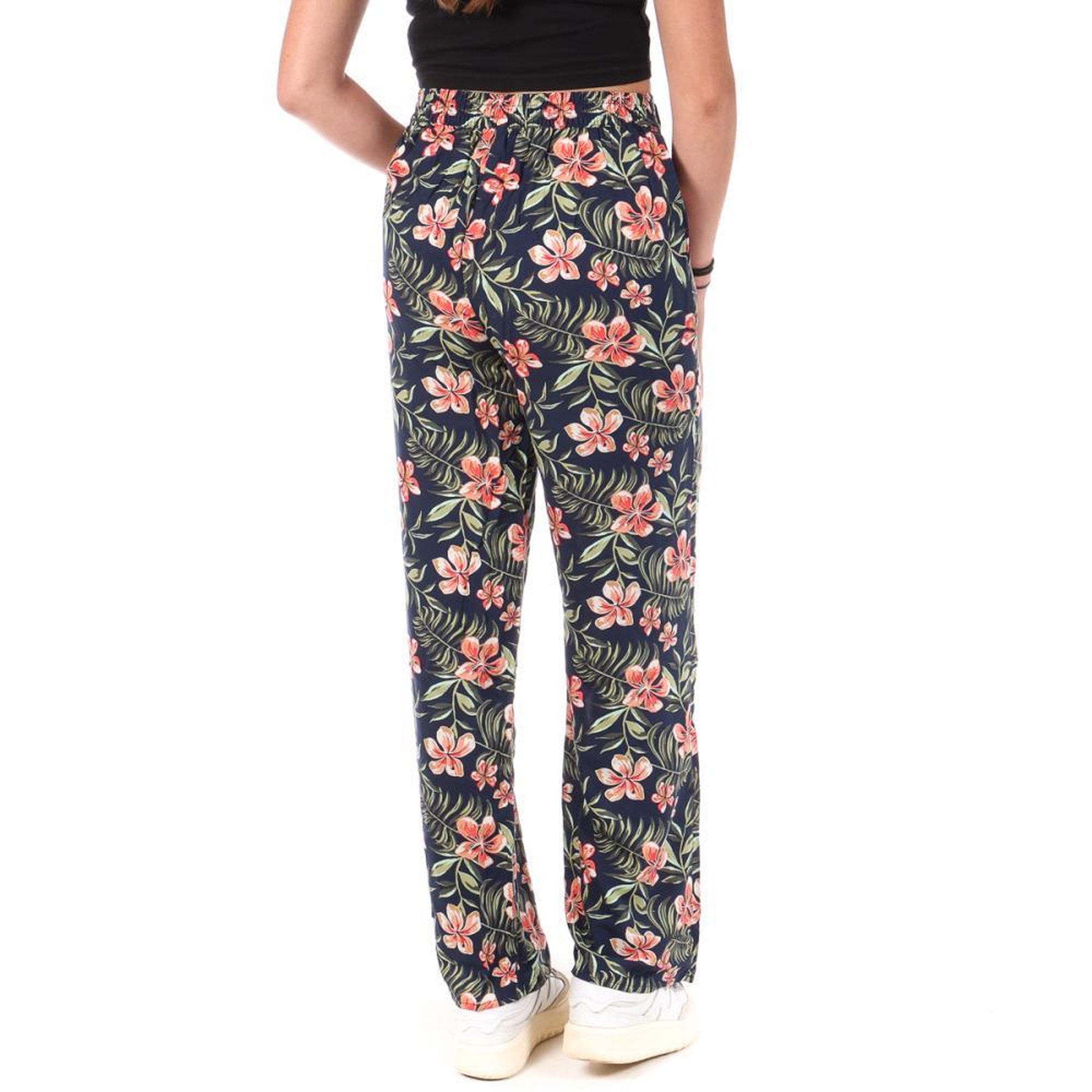 Voir la diapositive 2 : Only Pantalon Marine à Fleurs Femme Only Nova Life Palazzo