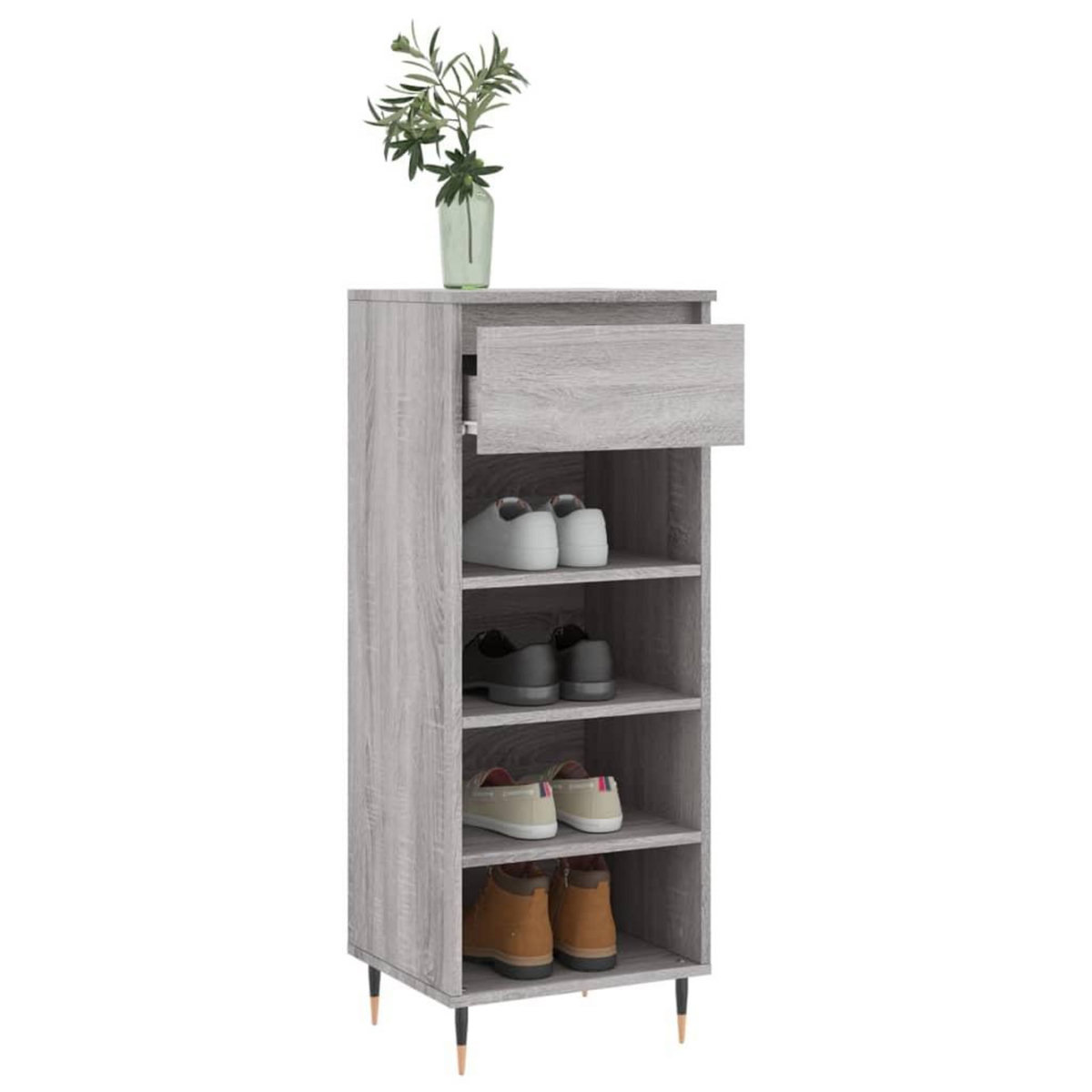 VIDAXL Armoire a chaussures Sonoma gris 40x36x105 cm Bois d'ingenierie