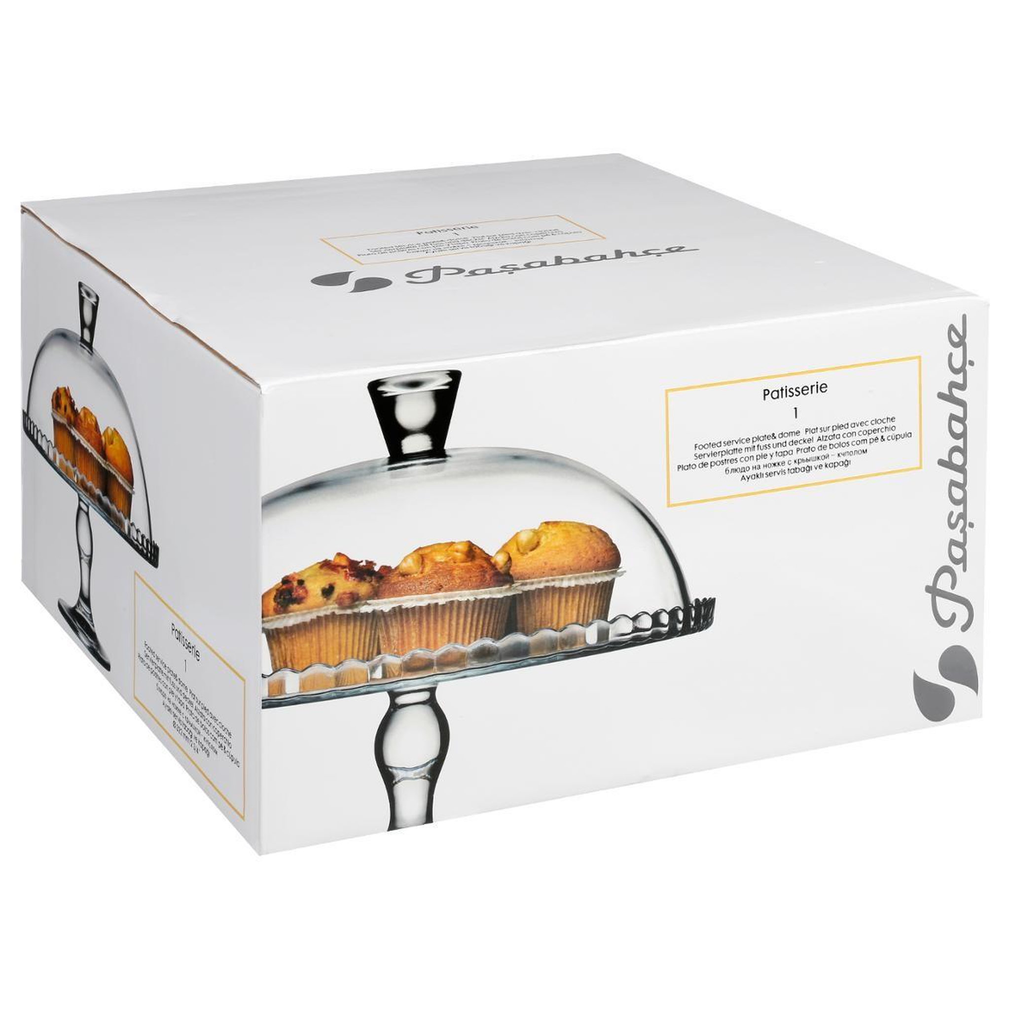 Voir la diapositive 5 : SECRET DE GOURMET Présentoir à gâteau avec cloche  lara  32cm transparent