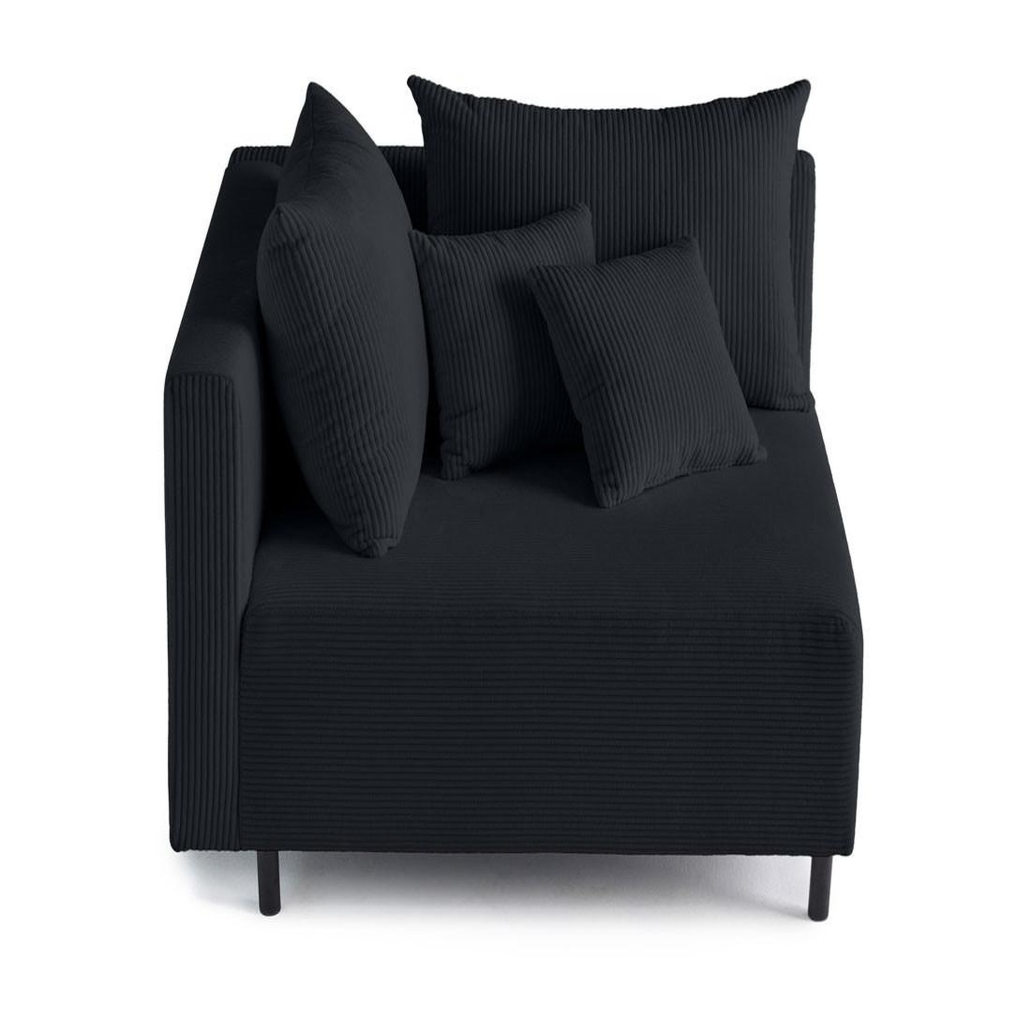Voir la diapositive 1 : LISA DESIGN Edinburg - module d'assise d'angle gauche - en velours côtelé