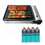 Voir la diapositive 1 : INTEC Barbecue à gaz Grill 1900W + 4 cartouches de gaz Allumage Piezo Camping COOK160