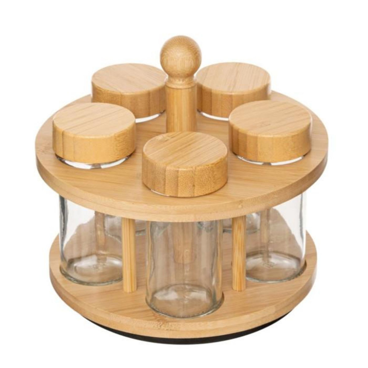 FIVE Présentoir à Épices Rotatif en Bambou  Cozy  17cm Naturel